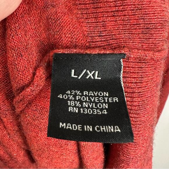 Tracee Ellis Ross Heathered Persimmon Knit Turtleneck Sweater Dress Size XL - Picture 7 of 8